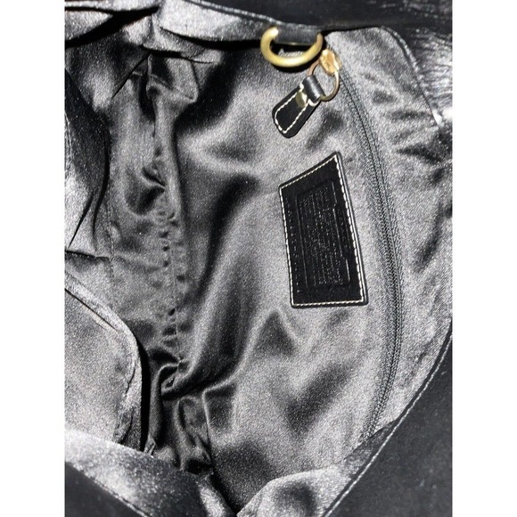 NOT FOR SALE! Vintage COACH HAMPTON Black Pebbled Leather Hobo Shoulder Bag - Picture 7 of 12